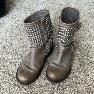 Studded combat boots size 7
